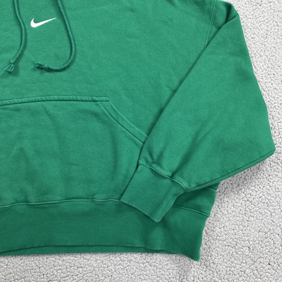 Nike Center Swoosh Phoenix Fleece Hoodie Women Medium Green Logo DQ5858-365 - Picture 11 of 16